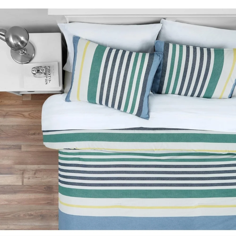 Nautica - Queen Comforter Set, Reversible Cotton Bedding with Matching Shams